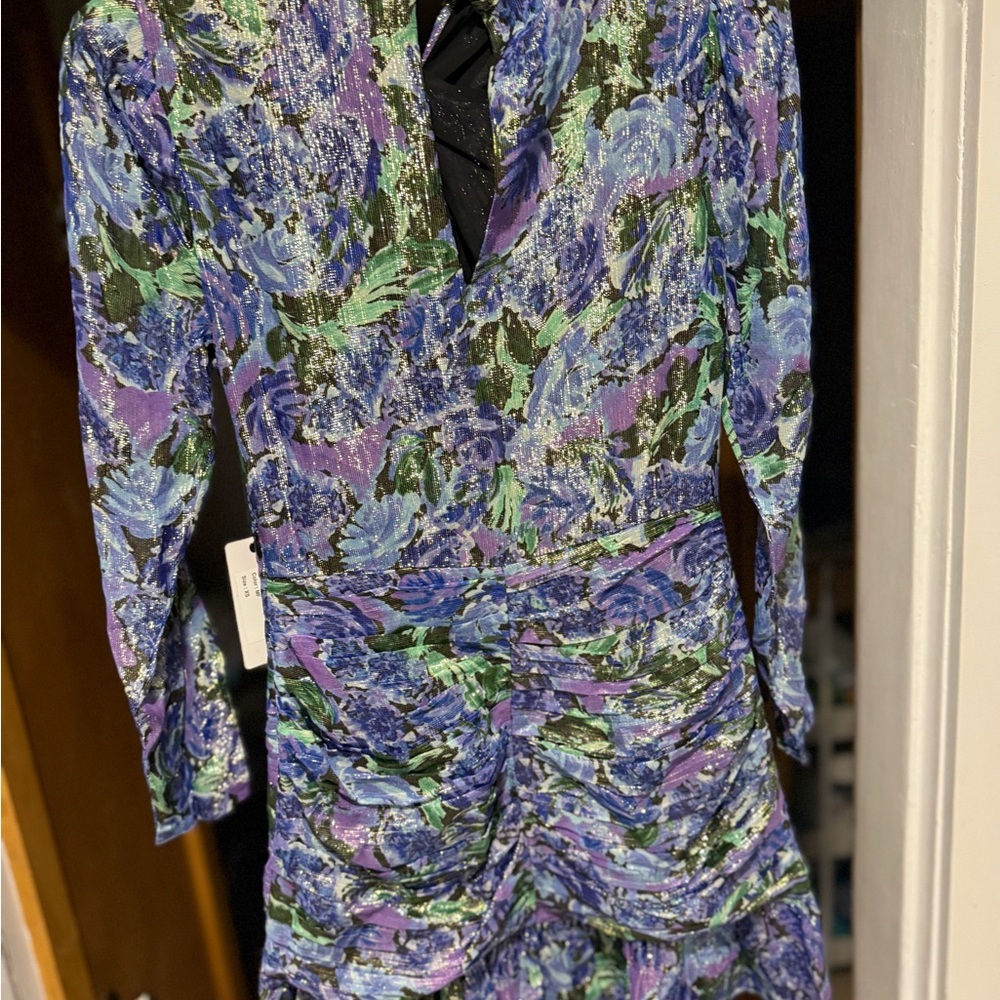 Neat SAYLOR Blue and Purple metallic dress super sexy for your legs! - Picture 7 of 9